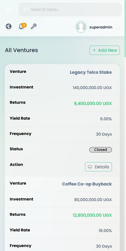 Creditly investment mobile