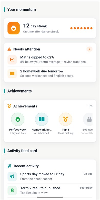 Ensoma parent & student app